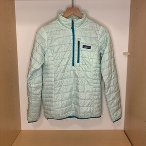 FLAWLESS PATAGONIA NANO PUFF PULLOVER STY84026 TEAL WOMENS XS